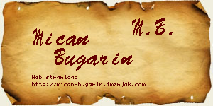 Mićan Bugarin vizit kartica